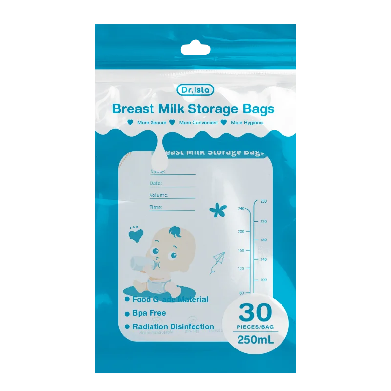 Pochettes conservation lait maternel 250ml — Double fermeture BPA Free