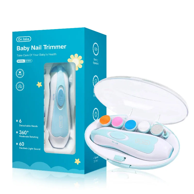Lime à ongles électrique bébé  LED - silencieuse - 4 vitesses