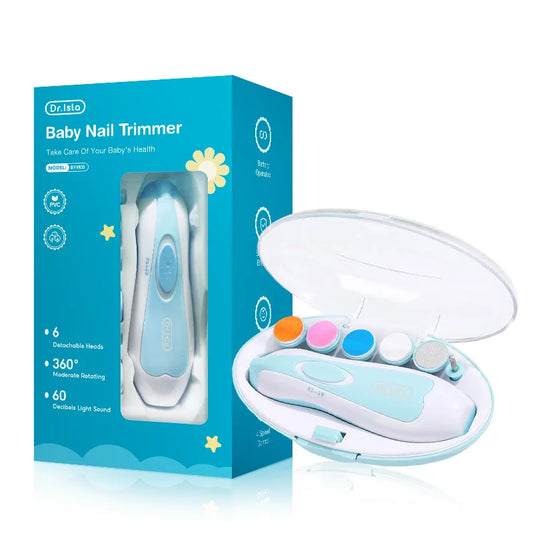 Lime à ongles électrique bébé  LED - silencieuse - 4 vitesses